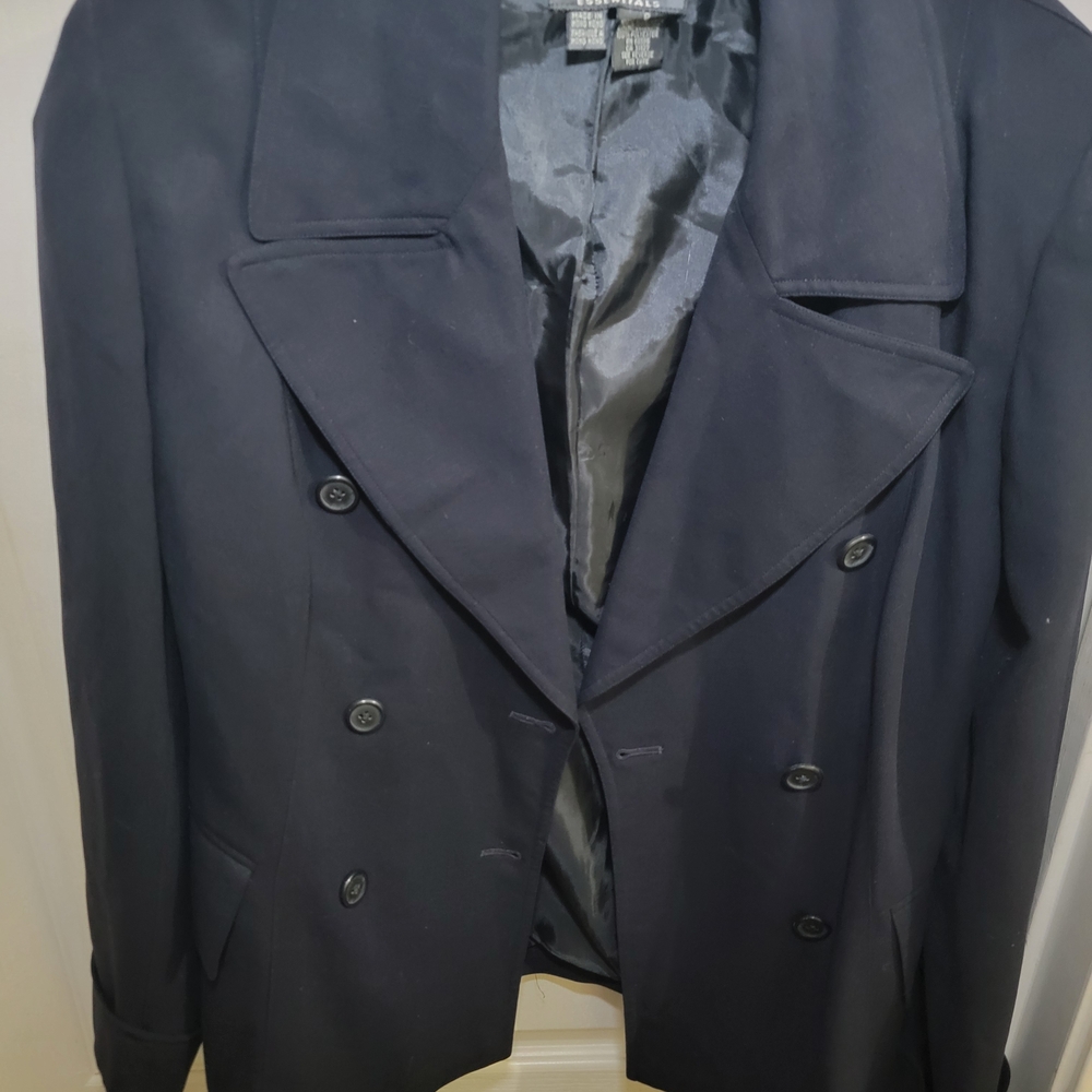 Womens DNKY Black Double-Breasted Jacket